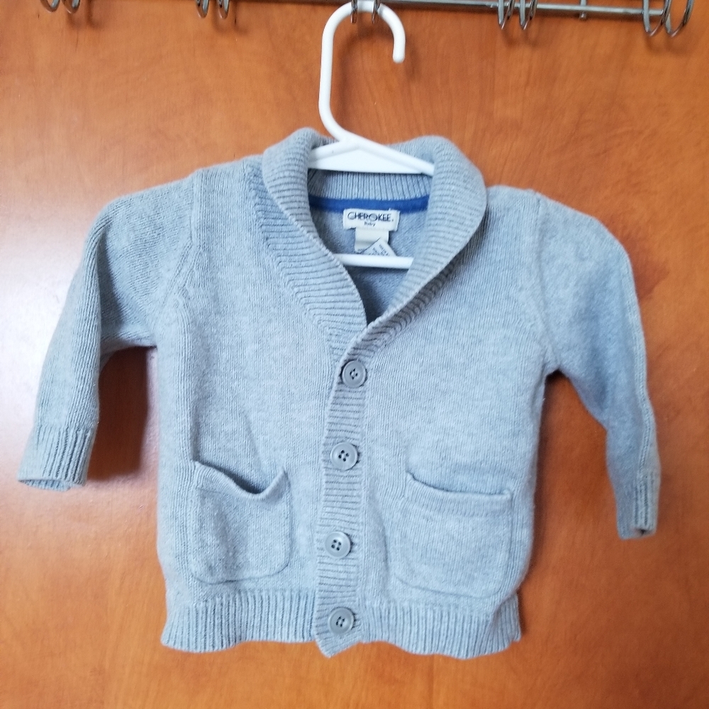 CHEROKEE BABY Gray Cardigan 6 months